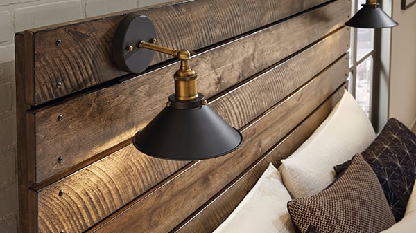 Flattering lights adorn select headbords
